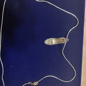 Disney Arribas Brothers crystal Cinderella Shoe Necklace